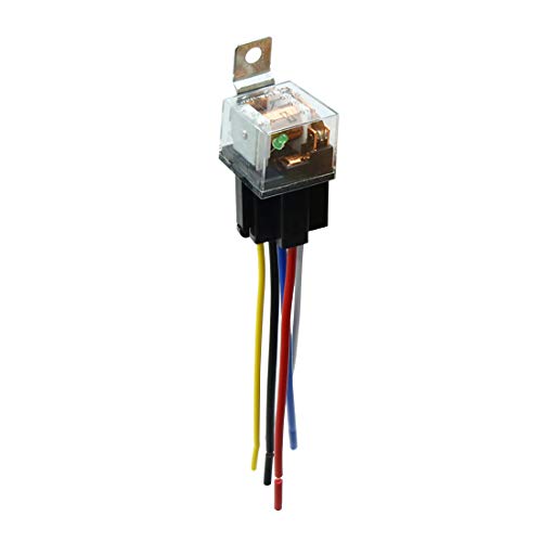 uxcell DC 24V 80A SPDT Automotive Car Relay 5 Pin 5 Wires w Harness Socket Plug