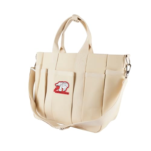 Rough Enough Crossbody Laptop Tote Bag for Women Men Heavy Duty 20 oz Canvas Work Tote 27L Large Capacity Padded 14 Inch Laptop Compartment Travel Business