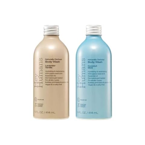 HEY HUMANS Body Wash Coconut Mint and Lavender Vanilla 14 Fl Oz (Variety Pack) Cover