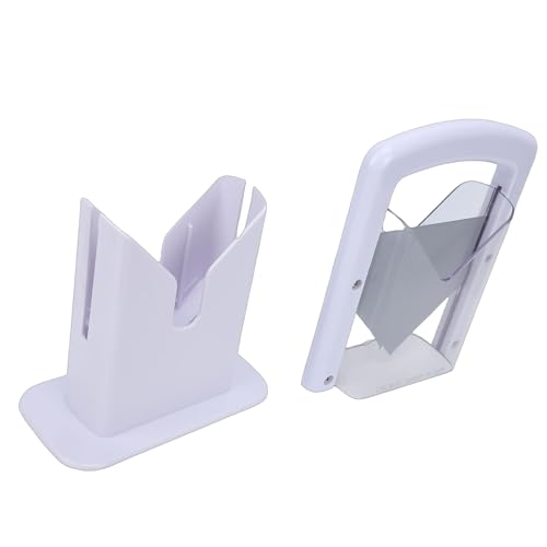 Cortador de bagels y pan de acero inoxidable EMUKOEP blanco con protector de cocina 6