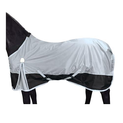 BARN & STABLE 420D Ripstop Lightweight Horse Turnout Sheet No Fill Water-Resistant & Breathable Horse Blanket for Spring and Mild Weather with Anti-Rub Fleece Withers