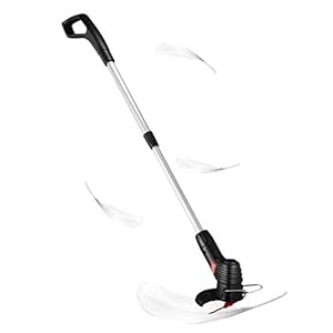 Snoerloze Grastrimmer Edger, Elektrische Onkruidverdelger met Telescopische As, Draadloze Grastrimmer Snoerloze Oplaadbare Grastrimmer Snoergrastrimmer voor Tuingazon (Europese regelgeving)