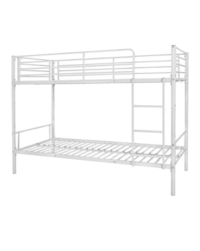 CAMBIATUSMUEBLES CTM® Litera Metálica Nido – Estructura de Acero Reforzado con Somier, Barandilla de Seguridad y Escalera, Diseño Industrial Ideal para Dormitorios Compartidos 90x190 cm
