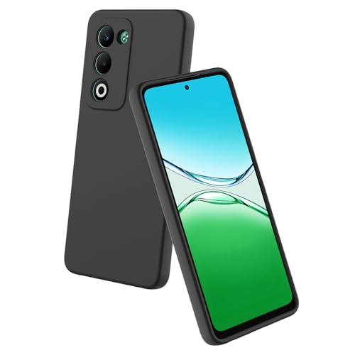 Image of Back Cover for Oppo A5 5G | Full Camera Protection | Premium Liquid Silicon Case | Flexible Bumper Case for Oppo A5 5G (Black)