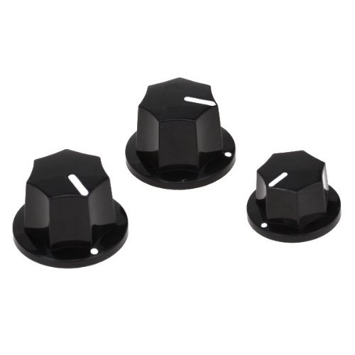 Black-Skirted Jazz Bass Guitar Volume Tone Knob Set of Vintage Style