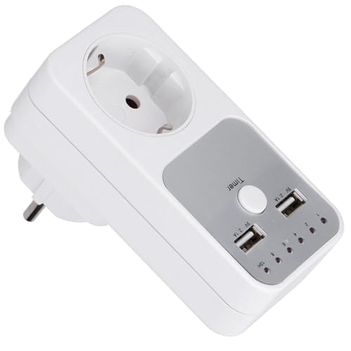 230V 13A USB, Prise de minuterie Compte à rebours numérique Intelligente Minuterie Sortie programmable 180~260 V pour Chargeur téléphone d'ordinateur 24 Heures mécanique enfichable
