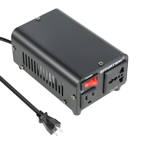 300W Step-Up Voltage Converter | Transformer 110V/120V to 220V/240V | Heavy Duty Design for Home Appliances | Dual Output Sockets with US Power Cord,Circuit Breaker Protection, Europe to US for Home