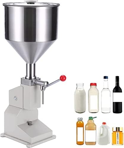 KJZQLMZ Liquid Filling Machine Multifunctional Manual Paste Filling Machine for 5-50ml Wine Bottle Stainless Steel Lip Gloss Base