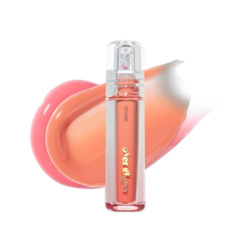 ETUDE Over Glowy Gloss Tint #2 Cotton Candy | Non-Sticky Vegan Lip Tint | Moisturized & Long-lasting Lip Gloss | Daily Tint for Dry Lips, Korean Makeup, K-beauty, Perfect for Gift