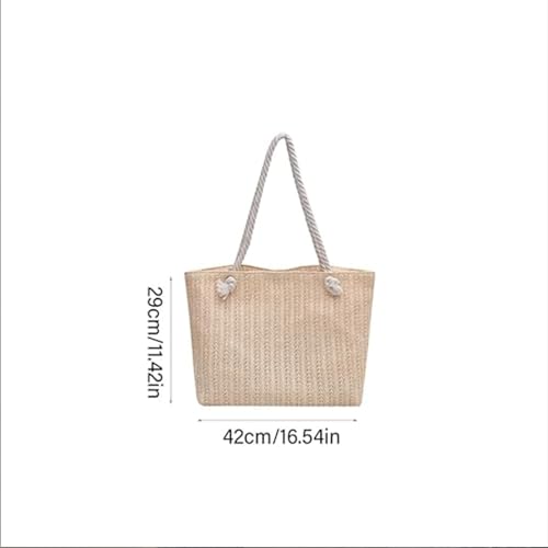 Bolso playero tejido para mujer, tote grande para verano miniatura 6