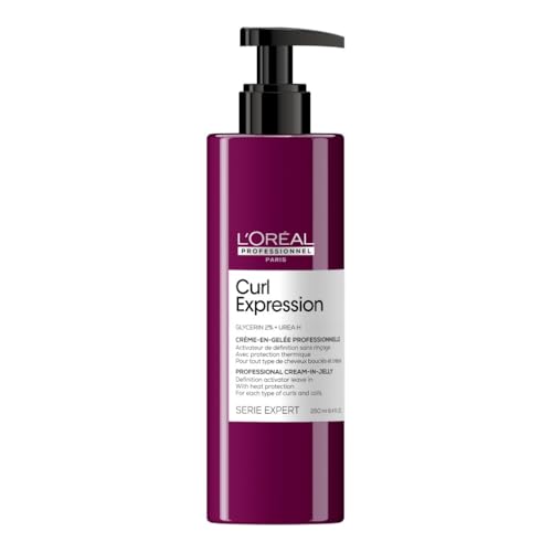 L'OREAL PROFESSIONNEL - Crème-en-Gelée Leave-In Activatrice de Boucles Curl Expression - Définit les Cheveux Bouclés & Crépus - Effet Thermoprotecteur Jusqu'à 230°C - 250 ml