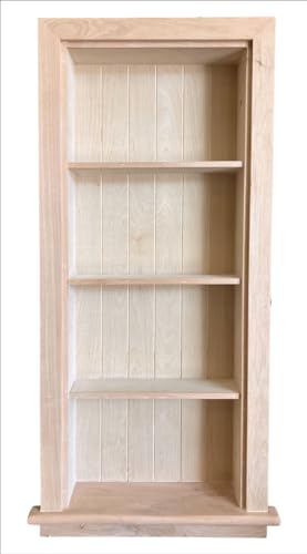 Image of 14x36 Aiden Recessed Wall Niche Medicine Cabinet Replacement, in The Wall Bathroom Cabinet Insert Shelf /Shelves, Made in North America, Real Wood, NO MDF, Beadboard, Unfinished