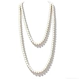 Josojoou Pearl Necklaces for Women, Vintage Long Pearl Necklace Layered, Imitation Round Beaded Ball Faux Pearls Necklaces for Wedding Bridal Gatsby Costume Jewelry(59in)