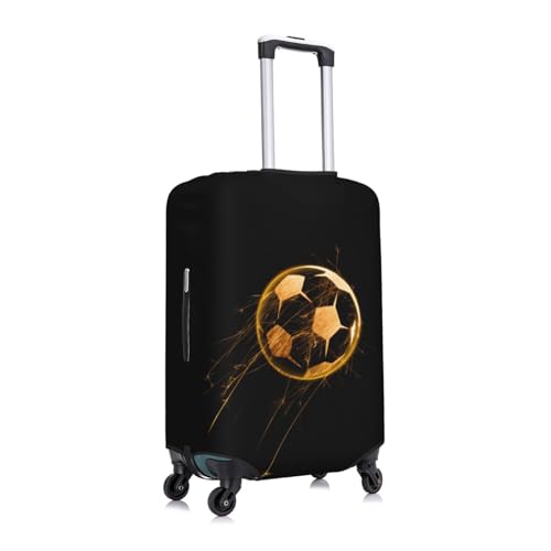 Gold Football Travel Luggage Cover Fits 18-32 Inch Luggage, Stretch Suitcase Cover Protector with Concealed Zipper for Wheeled Suitcase Tsa Approved3