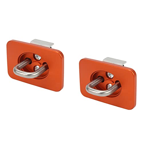 ACOGEDO 2pcs Stainless Steel Tie Down Anchors for Truck Bed Side Rails – Fits 1998–2014 & / 1999–2013 – (Orange)
