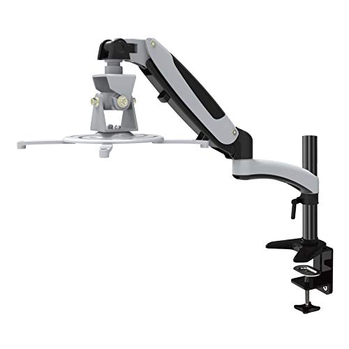 HFTEK - Soporte de mesa para proyectores - Soporte de Monitor - Soporte de Altura Ajustable con Brazo de resorte de gas  GP12DW