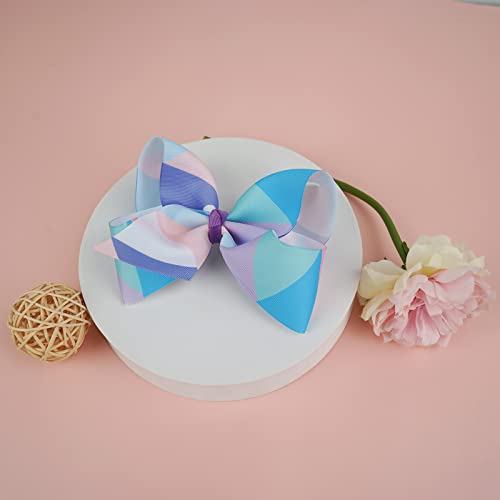 20 Colors 6Inch Large Big Hair Bows Grosgrain Ribbon Rainbow Bow Alligator Hair Clips Unicorn Hair Bows Hair Accessories For Baby Girls Toddlers Kids Children Teens Multi-Colored #TOP5