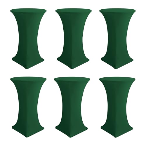 Cocktail Table Covers-Spandex Round High Top Table Cloth Party Hunter Green