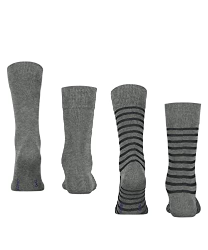 ESPRIT Heren Fine Stripe 2-Pack Sokken ademend duurzaam organisch katoen versterkte herensokken gestreepte duurzame allrounder voor zakelijke alledaagse katoenen sokken Multipack 2 Paar - Afbeelding 3