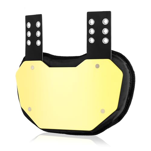 Soulchen Football Back Plate Lower Back Pads for Players with High Impact Protection Universal Football Backplate Rear Protector for Adult and Youth(Gold)