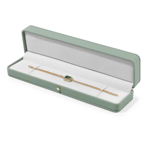 Gorgeous Bracelet Gift Box Bracelet Holder Velvet Bracelet Display Box Bracelet Boxes Small Jewelry Gift Box Bracelet Jewelry Box Velvet Interior Bangle Bracelet Storage (Green)