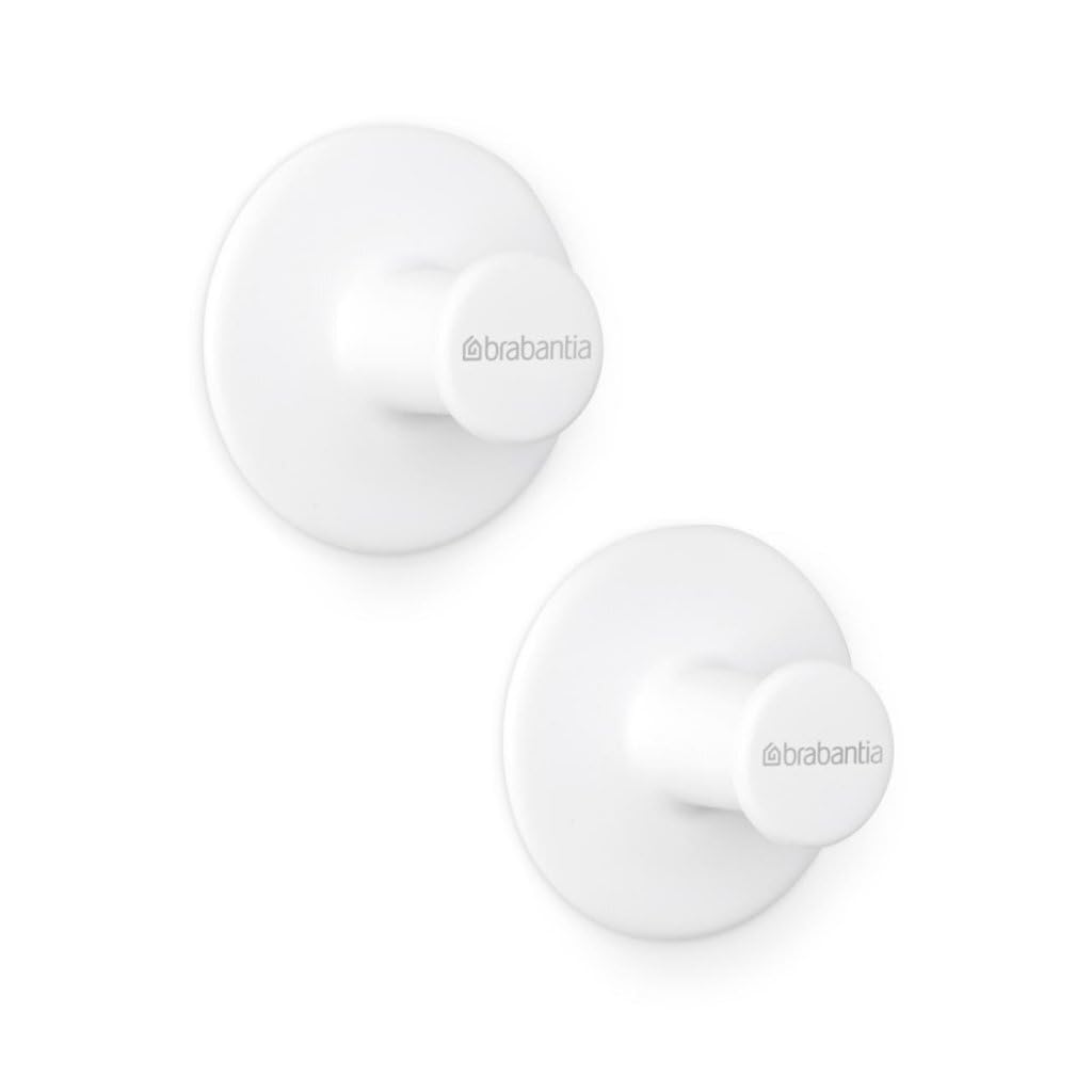 Brabantia 280344 Renew Collection Towel Hooks, White
