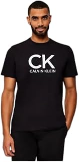 Calvin Klein Herren T-Shirt Kurzarm Graphic Tee Rundhalsausschnitt M Black (Black)