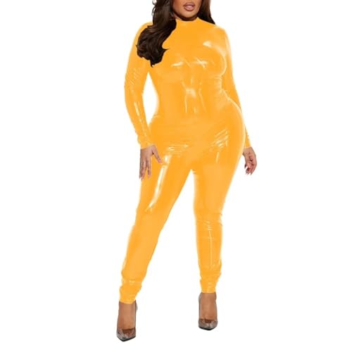 Body de PVC grande de manga larga y cuello alto multicolor 6