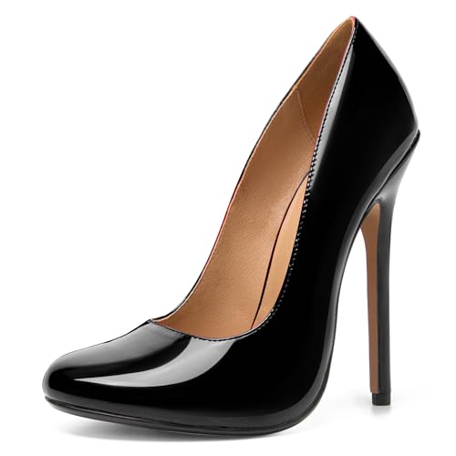 Unisex Men's Women's Round Toe High Heels Stiletto Pumps Dress Party Shoes