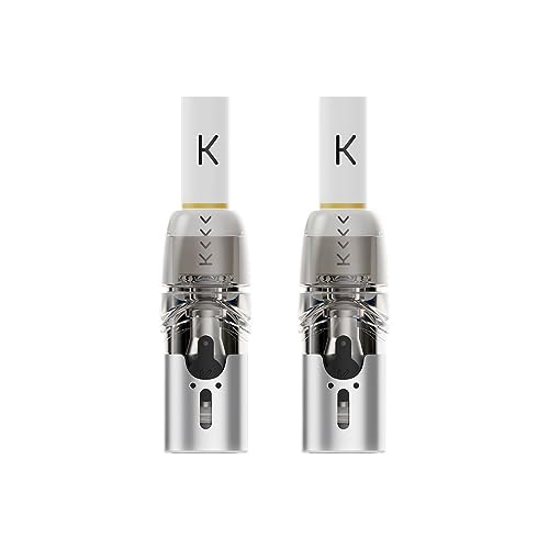 KIWI 2 Remplacement 2 Pod avec système de sécurité enfant pour cigarette électronique KIWI 2, sans nicotine, sans e-liquide (Clear)