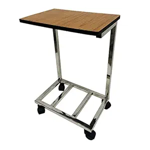 GOYALSON Office Home Stainless Steel Single Inverter Battery UPS Trolley with Wooden Top Fit to Every Inverter Battery UPS