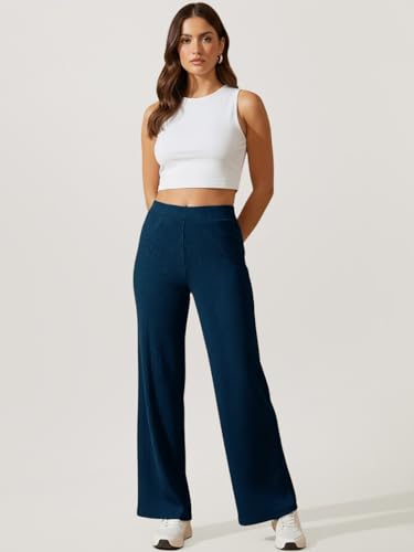 Image of Pinkmint Women High Waist Trousers,Soft & Comfortable Elastic Waist Closure Pants,Casual Wear for Daily & Travel Use (Available in Plus Size) (Combo of 2)