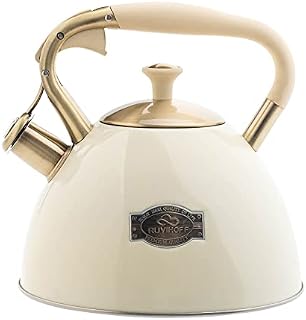 NBWS Traditional Stove-top Kettle with Whistle, Suitable for All Hob Types Including Induction and Cast Iron, Stainless Steel, Capacity: 3.5 L, Silver