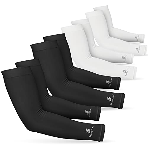 Image of SportsTrail Cooling Arm Sleeves for Men & Women - Breathable, UV Sun Protection, Sports Arm Sleeves for Women, Men & Youth