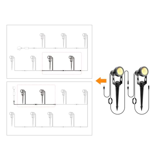 ECOWHO Garden Spot Lights 2 Pack with 3m Wiring Cable Without Adapter - Image 3