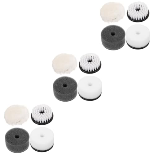 BESPORTBLE 3sets 4pcs Electric Shoe Polisher Brush Cleaning Brush Shoe Polish Applicator Brightening Effect Use Portable Cleaning 4pcs*3