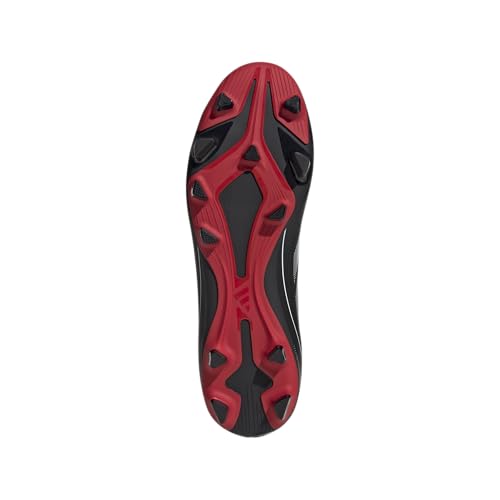 adidas Tênis de futebol unissex Goletto Ix Firm Multi Ground, Preto/Branco/Better Scarlet, 12 Women/