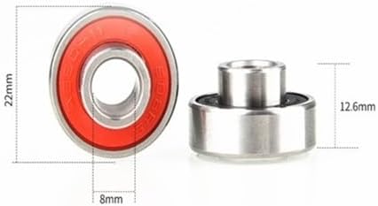 5PCS 608ZZ 608-2RS Longboard Integrated Bearing Skateboard Bearing Roller Skate Bearing Wheelchair Bearings(One Size,5pcs)
