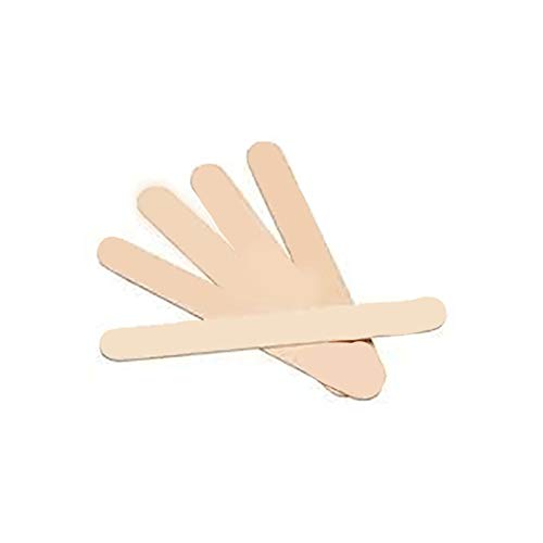 Mackur - Palos depresores de lengua de madera, espátulas de madera para uso médico, grandes, para manualidades infantiles, 100 unidades Cover