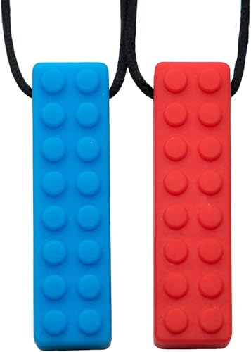 Tilcare Chew Chew Collana per Masticare il Pastello Sensoriale - Migliori Strumenti per l'Autismo - Durevoli e forti Giocattoli Masticabili in Silicone - Ciondolo per Masticare per Ragazzi e Ragazze