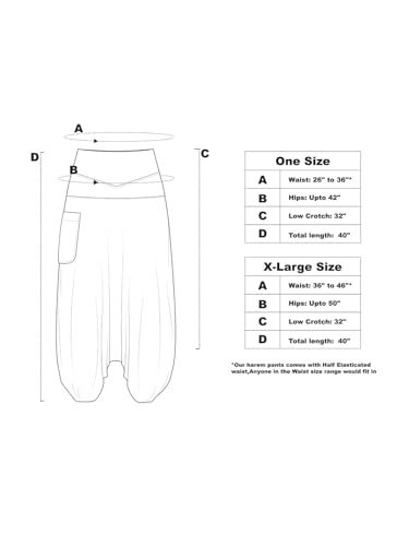 Image of The Veshti Company Printed Harem Pants for Men's Cotton Hippie Style Baggy Boho Yoga Pajama Pant with Pocket