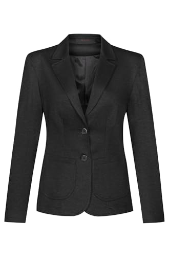 GREIFF Casual Damen Jersey-Blazer Regular-Fit Anthrazit meliert 42