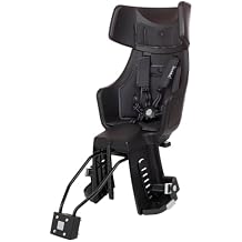 BOBIKE 8011300032 Rear Bike Seat Exclusive Maxi Tour Plus Frame Anchor Safe and Stylish with LED Reflector for Children from 9 Months to 6 Years, up to 22 kg, Urban Black