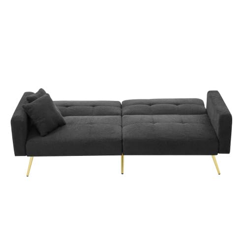 Konvertibles Polster-Loveseat mit Verstellbarer Rückenlehne und Robustem Rahmen – Klappbare Couch, Vielseitige Sitzlösung Optimal für Wohnzimmer, Wohnung und Home-Office