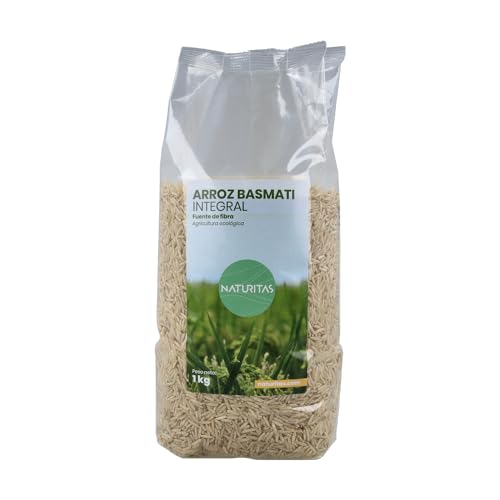 Arroz Basmati Integral ecológico 1 kg | bio | Vegan | Alto contenido en fibra | De fácil digestión