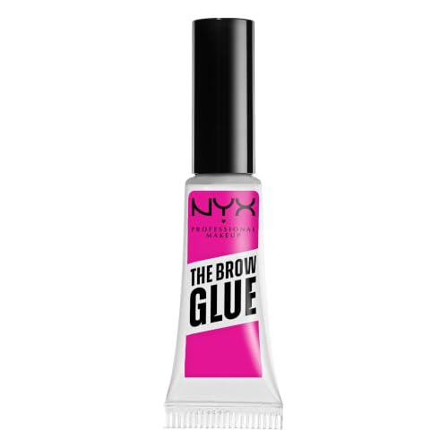 NYX Professional Makeup Brow Gel The Brow Glue Eye Brow Gel Vegan Formula Instant Brow Styler for Laminated Brow Look with 24 Hour Extreme Hold Waterproof Non-Sticky and Transparent Clear