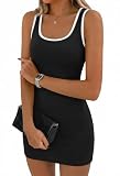 VAFFUL Daman Sommerkleid U-Ausschnitt Sexy Mini Bodycon Kleid...