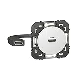 prise hdmi murale branchement Permet la transmission de flux audio vidéo numériques haute définition HD et HDU entre une source (lecteur DVD ou Blu-Ray, console de jeu, ordinateur...) et un récepteur compatible (TV, vidéoprojecteur....)