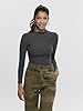 ONLY Women's Onlemma L/S High Neck Top Noos JRS Long Sleeve Shirt, Dark Grey Blend, XS #1