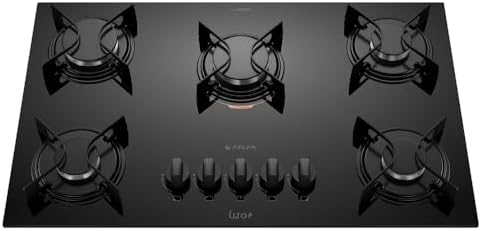 Cooktop 5 Bocas Preto com Mesa de Vidro Atlas U Top Bivolt